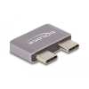 DELOCK Delock USB Type-C adapter USB 40 Gbps 2 x apa 2 x anya port védővel fém