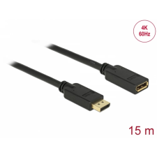DELOCK DisplayPort 1.2/1.2a Hosszabbító Fekete 15m 84908 kábel és adapter