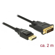 DELOCK Displayport 1.2 apa &gt; DVI 24+1 apa passzív 2 m kábel fekete (85313) kábel és adapter