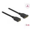DELOCK DisplayPort 1.2 kábel csatlakozóhüvellyel - csatlakozóhüvellyel panelrögzítés 4K 60 Hz 3 m