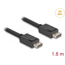 DELOCK DisplayPort 2.1 Összekötő Fekete 1.8m 81175 kábel és adapter