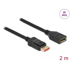 DELOCK DisplayPort bővítőkábel 8K 60 Hz 2m (87071) (DE87071) kábel és adapter