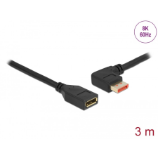 DELOCK DisplayPort bővítőkábel balra néző csatlakozódugóval - csatlakozóhüvellyel 8K 60 Hz 3 m kábel és adapter