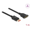 DELOCK DisplayPort bővítőkábel panelrögzítés 8K 60 Hz 1 m (87095) (87095)