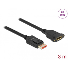 DELOCK DisplayPort bővítőkábel panelrögzítés 8K 60 Hz 3 m kábel és adapter