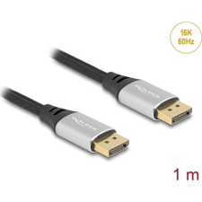 DELOCK DisplayPort kábel 16K 60 Hz 1 m ezüst fém (80633) (80633) kábel és adapter