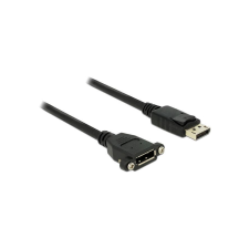 DELOCK Displayport Kabel DP -> DP St/Bu 1.00m schwarz (85114) kábel és adapter