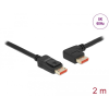 DELOCK DisplayPort kábel egyenes csatlakozódugóval - balra néző csatlakozódugóval 8K 60 Hz 2 m