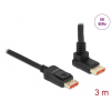 DELOCK DisplayPort kábel egyenes csatlakozódugóval - csatlakozódugóval 90 ívelt felfelé 8K 60 Hz 3