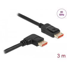 DELOCK DisplayPort kábel egyenes csatlakozódugóval - jobbra néző csatlakozódugóval 8K 60 Hz 3 m kábel és adapter