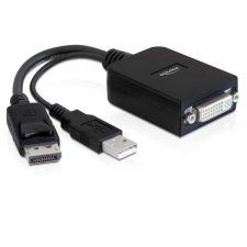 DELOCK DL61855 Displayport male -&gt; DVI-I 24+5 female active adapter kábel és adapter