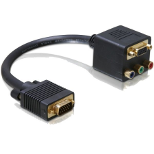 DELOCK DL65059 VGA male to VGA + 3x Cinch female adapter (DL65059) kábel és adapter