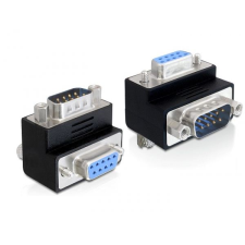 DELOCK DL65266 Sub-D 9 pin apa -> anya 90°-ban elforgatott adapter (DL65266) kábel és adapter