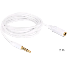 DELOCK DL84482 audio sztereo Jack 3.5 mm apa / anya IPhone 4 pin kábel 2 m (DL84482) kábel és adapter