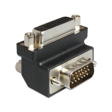 DELOCK DVI 24+5 pin anya &gt; VGA 15 pin apa adapter, 90 forgatott kábel és adapter