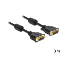 DELOCK DVI Kabel DVI(24+1) -> DVI(24+1) St/Bu 3.00m Gold (83187) kábel és adapter