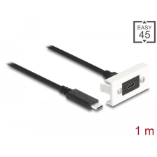 DELOCK Easy 45 modul SuperSpeed USB 10 Gbps (USB 3.2 Gen 2) USB Type-C anya - USB Type-C apa rövid kábellel, 22,5 x 45 mm egyéb hálózati eszköz