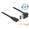 DELOCK EASY-USB 2.0 Type-A male angled up / down > USB 2.0 Type Micro-B male 2m cable (83536)