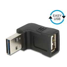 DELOCK EASY USB 2.0 Type-A -> Type-A forgatott adapter (65521) (d65521) mobiltelefon kellék