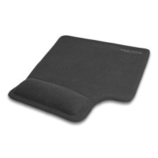 DELOCK Ergonomikus egérpad gél csuklótámasszal balkezes fekete (12111) (12111) egérpad