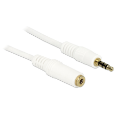 DELOCK Extension Cable Audio Stereo Jack 3.5 mm male / female IPhone 4 pin 1m kábel és adapter