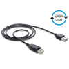 DELOCK Extension cable EASY-USB 2.0 Type-A male > USB 2.0 Type-A female Black 1m (83370)