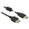 DELOCK Extension cable USB 2.0 Type-A male > USB 2.0 Type-A female 2m Black