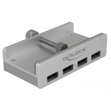 DELOCK External USB 3.0 4 Port Hub with Locking Screw (64046) hub és switch