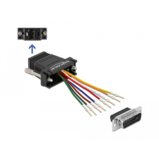 DELOCK Fekete D-Sub 15-tűs apa RJ45 anya összekötő adapter egyéb hálózati eszköz