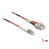 DELOCK Fiber Optic LC Fiber Optic SC Átalakító Ibolya 2m 84681