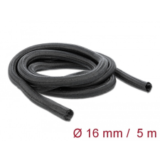 DELOCK Fonott kábelharisnya önzáródó 5 m x 16 mm fekete egyéb hálózati eszköz