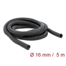 DELOCK fonott kábelharisnya önzáródó 5m x 16mm fekete (18910) (Delock18910) asztali számítógép kellék