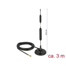 DELOCK GSM antenna SMA-dugó 5 dBi irányítatlan, rögzített, mágneses talppal és csatlakozókábellel (R egyéb hálózati eszköz