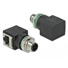 DELOCK Hálózati adapter M12 4 tűs D-kódolt adugó - RJ45 anya egyéb hálózati eszköz