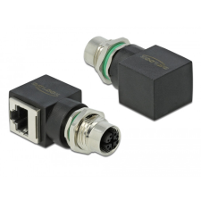 DELOCK Hálózati adapter M12 8 tűs X-kódolt anya - RJ45 anya egyéb hálózati eszköz