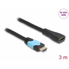 DELOCK HDMI 2.1 Hosszabbító Fekete 3m 81999 kábel és adapter