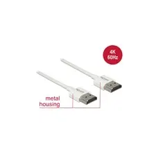 DELOCK HDMI 3D 4K kábel 0,5 m (fehér) kábel és adapter