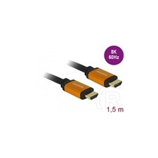DELOCK HDMI 8K kábel 1,5m (fekete) kábel és adapter