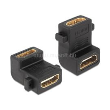 DELOCK HDMI A anya > anya adapter, csavarhellyel, 90 -ban elforgatott (DL65510) kábel és adapter