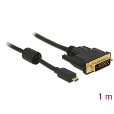DELOCK HDMI cable Micro-D male &gt; DVI-D (Dual Link) male 1m kábel és adapter