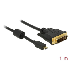 DELOCK HDMI cable Micro-D male > DVI-D (Dual Link) male 1m kábel és adapter