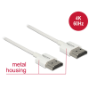 DELOCK HDMI-kábel Ethernettel - HDMI-A-csatlakozódugó > HDMI-A-csatlakozódugó, 3D, 4K, 2 m, vékony
