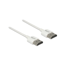 DELOCK HDMI-Kabel HighSpeed Ethernet A->A 4K 3D 2,00m weiß (85137) kábel és adapter