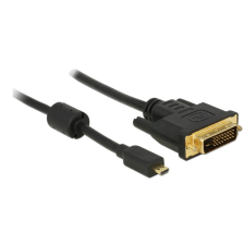 DELOCK HDMI-kábel Micro-D-csatlakozódugóval > DVI 24+1 csatlakozódugó 2 m kábel és adapter