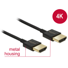 DELOCK HDMI M - HDMI M Adapterkábel (4k Ethernet 3D) 4,5m Fekete kábel és adapter