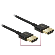 DELOCK HDMI male/male összekötő 3D 4K Slim Premium, 4.5m kábel audió/videó kellék, kábel és adapter