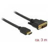 DELOCK HDMI to DVI 24+1 cable bidirectional 3m Black
