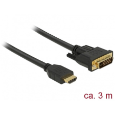 DELOCK HDMI to DVI 24+1 cable bidirectional 3m Black kábel és adapter