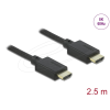 DELOCK HDMI to HDMI 8K cable 2,5m Black 85389