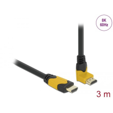DELOCK High Speed HDMI csatlakozódugóval 90 ívelt felfelé kábel 3m (86990) kábel és adapter